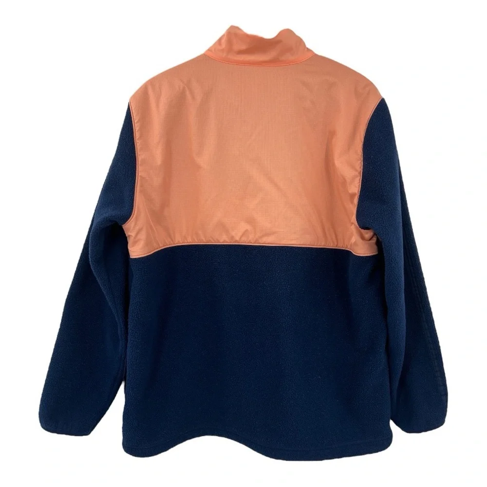 adidas Winterized 1/2 Zip Top Collegiate Navy/Chalk Coral Fleece Jacket SZ L